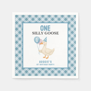 One Silly Goose 1st Birthday Napkins