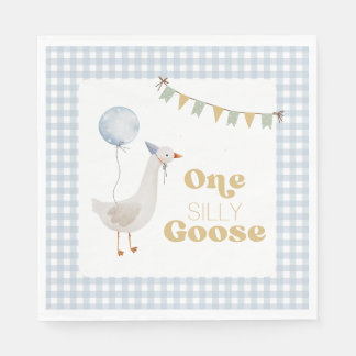 One Silly Goose 1st Birthday Napkins