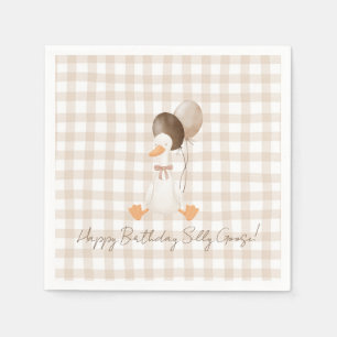 One Silly Goose 1st Birthday  Napkins