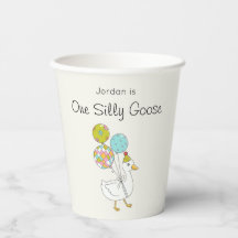 One Silly Goose 1st Birthday Paper Cups