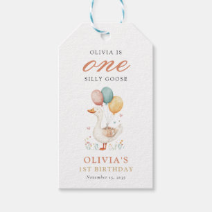 One Silly Goose 1st Birthday Party Gift Tags