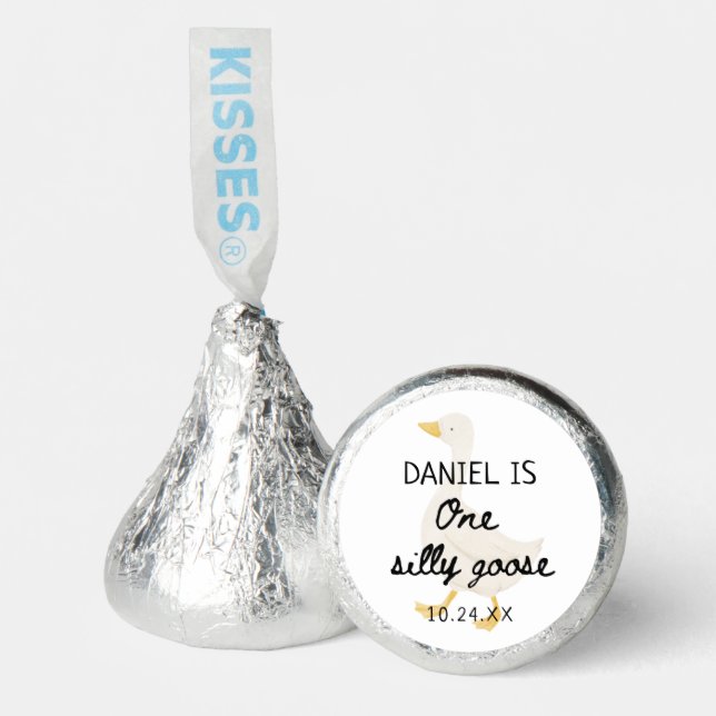 One Silly Goose 1st Birthday Party Hershey®'s Kisses® (Front)