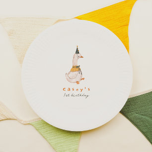 One Silly Goose 1st Birthday Party Paper Plates