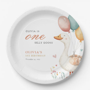 One Silly Goose 1st Birthday Party Paper Plates