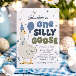 One Silly Goose 1st Birthday Party Spring Birthday Invitation<br><div class="desc">Silly Spring Goose Collection

Waddle into spring with bright colors,  playful designs,  and plenty of silly goose charm. 
Browse our carefully curated matching items designed to complement each other seamlessly. 
Create a cohesive look with coordinating decor,  tableware,  and accessories.

All designs are © PIXEL PERFECTION PARTY LTD</div>
