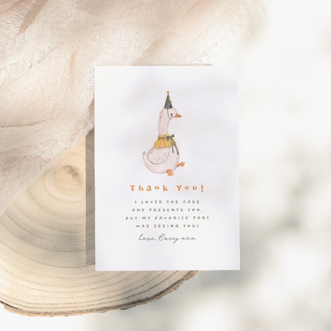 One Silly Goose 1st Birthday Party Thank You Card (Creator Uploaded)
