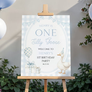 ONE Silly Goose 1st Birthday Party Welcome Sign