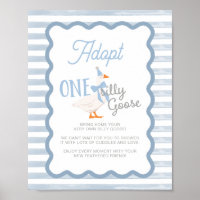 One Silly Goose Adopt a Stuffie Party Sign