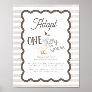One Silly Goose Adoption Sign 
