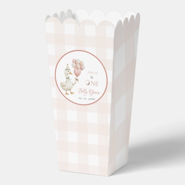 One Silly Goose Baby 1st Birthday Favor Boxes (Front)