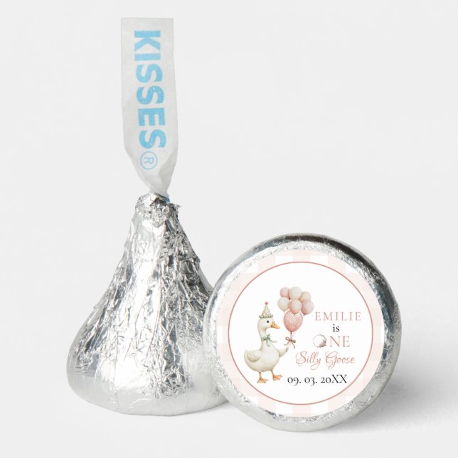 One Silly Goose Baby 1st Birthday Hershey®'s Kisses® (Front)