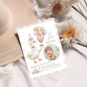 One Silly Goose Baby 1st Birthday Invitation