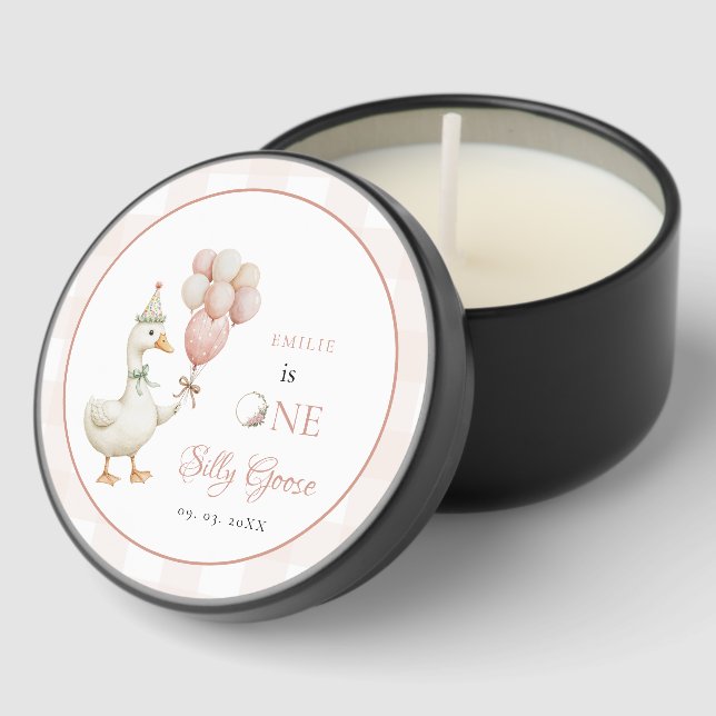 One Silly Goose Baby 1st Birthday Mini Candle Favors (Corner)