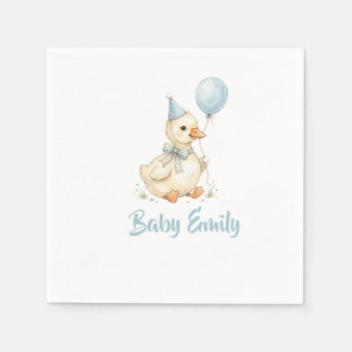 One Silly Goose Baby Shower Personalized Napkins