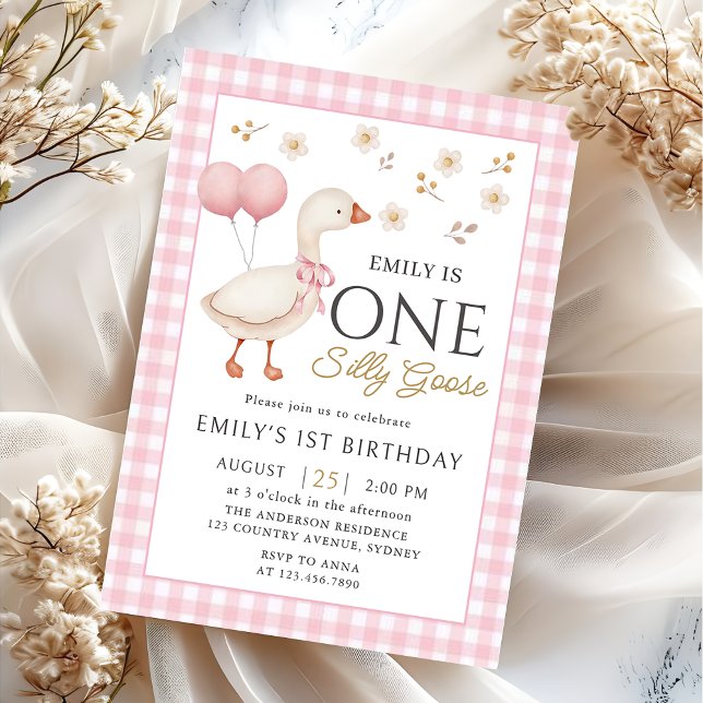 One Silly Goose Birthday Invitation (Creator Uploaded)