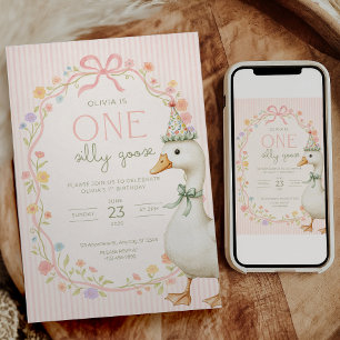 One Silly Goose Birthday Invititation Invitation