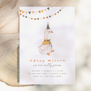 One Silly Goose Birthday Party Invitation