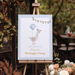 One Silly Goose Birthday Welcome Sign