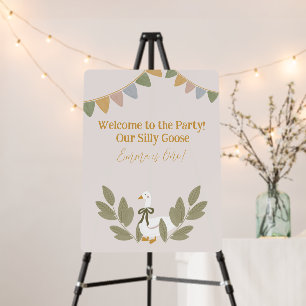 One Silly Goose Birthday Welcome Sign Template