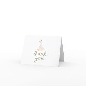 One Silly Goose blue and green Thank You Card