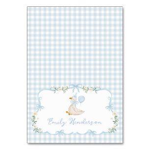 One Silly Goose Blue Balloon Table Place Cards