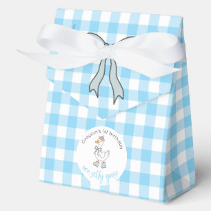 One Silly Goose Blue Birthday Favor Boxes