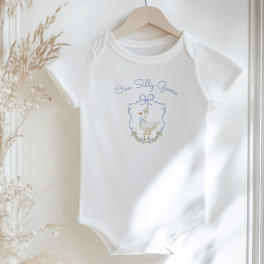 One Silly Goose Boy 1st Birthday Baby Bodysuit