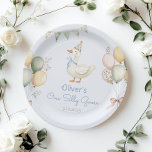 One Silly Goose Boy 1st Birthday Paper Plates<br><div class="desc">One Silly Goose Boy 1st Birthday Paper Plates
Matching items are available.</div>