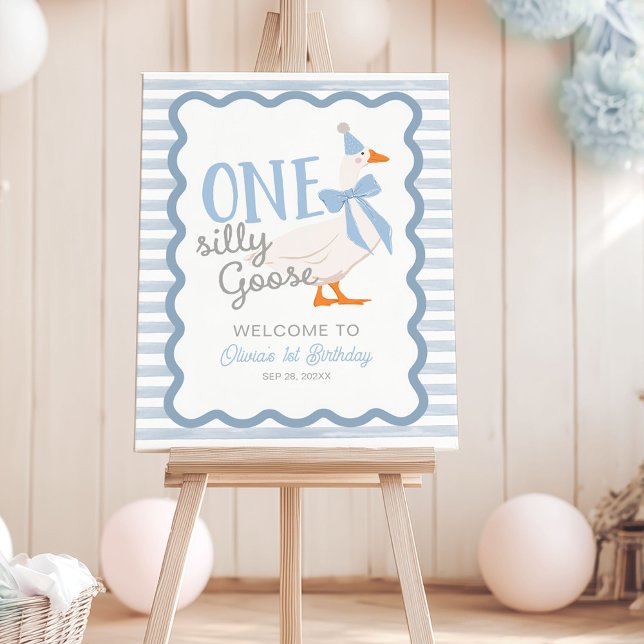 One Silly Goose Boy 1st Birthday Welcome Sign (Creator Uploaded)
