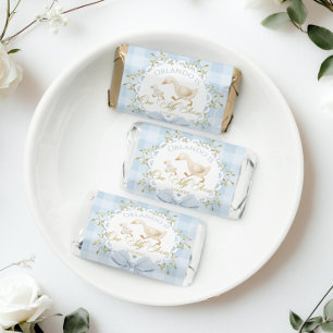 One Silly Goose Boy Birthday Blue Gingham Hershey's Miniatures