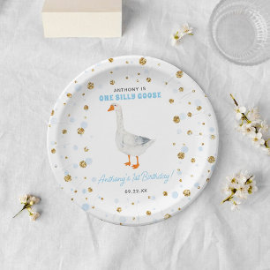 One Silly Goose Boys 1st Birthday Paper Plates