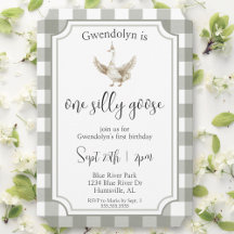 "One Silly Goose" Cute Picnic First Birthday Party