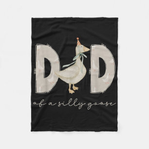 One Silly Goose Daddy 1st First Birthday Family 20 Fleece Blanket