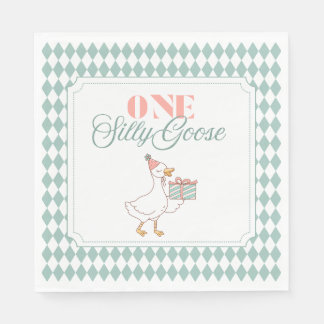 One Silly Goose dessert napkin