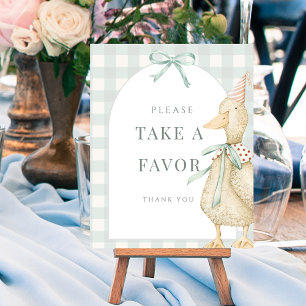 One Silly Goose Favor Tabletop Sign Poster