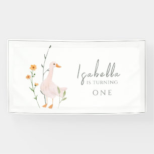 One Silly Goose Fest Birthday Minimalism Classic Banner