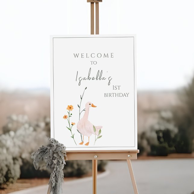 One Silly Goose Fest Birthday Minimalism Classic Foam Board (Creator Uploaded)