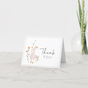 One Silly Goose Fest Birthday Minimalism Classic Letterpress Thank You Card