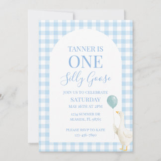 One Silly Goose First Birthday Birthday Invitation