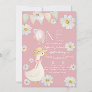 ONE Silly Goose First Birthday Invitation