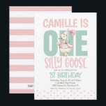 ONE Silly Goose First Birthday Invitation<br><div class="desc">ONE Silly Goose is going to have a fantastic birthday celebration!</div>