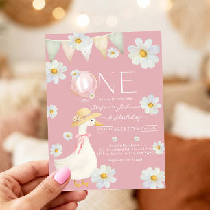 ONE Silly Goose First Birthday Invitation