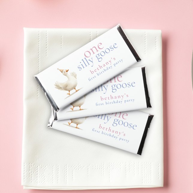 One Silly Goose First Birthday Party Hershey Bar Favors (Creator Uploaded)