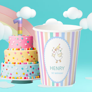 One Silly Goose First Birthday Party Paper Cups