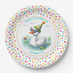 One Silly Goose First Birthday Party Paper Plates