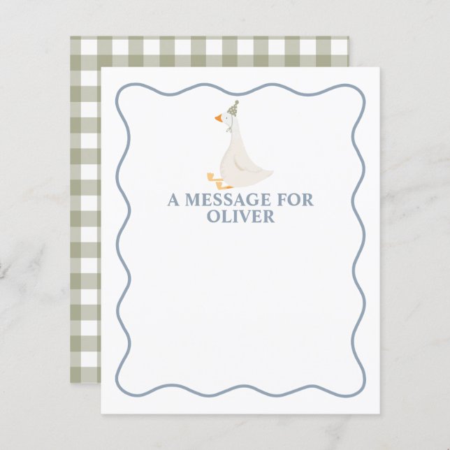 One Silly Goose First Birthday Time Capsule (Front/Back)