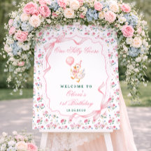One Silly Goose Floral 1st Birthday Welcome