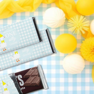 One Silly Goose Gingham 1st Birthday Hershey Bar Favors