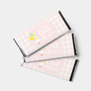 One Silly Goose Gingham 1st Birthday Hershey Bar Favors