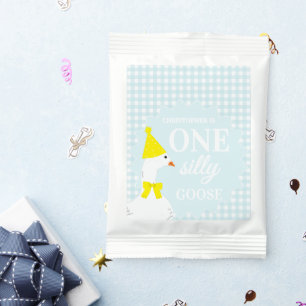 One Silly Goose Gingham 1st Birthday Lemonade Drink Mix
